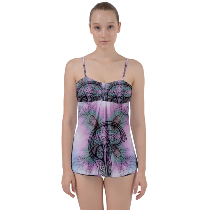 Tourette Syndrome Epilepsy Brain Babydoll Tankini Set