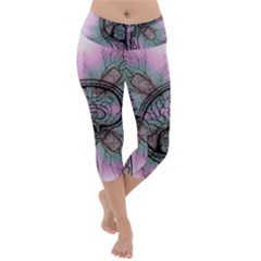 Tourette Syndrome Epilepsy Brain Lightweight Velour Capri Yoga Leggings by Wegoenart