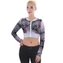 Tourette Syndrome Epilepsy Brain Long Sleeve Cropped Velvet Jacket View1