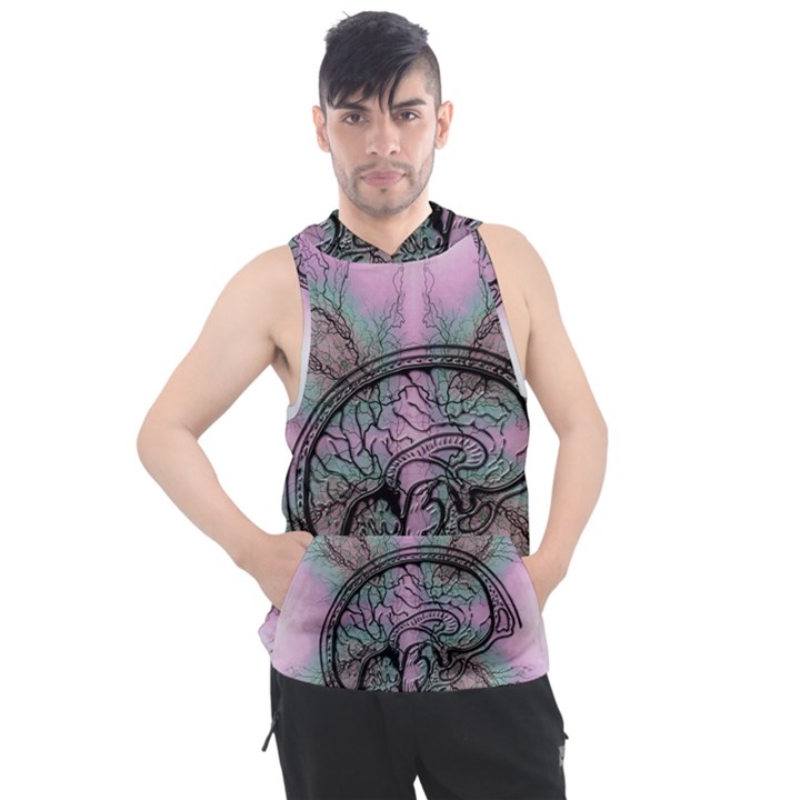 Tourette Syndrome Epilepsy Brain Men s Sleeveless Hoodie