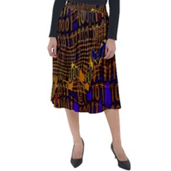 Binary Code Transformation Classic Velour Midi Skirt  by Wegoenart