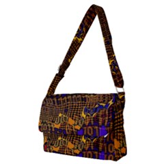 Binary Code Transformation Full Print Messenger Bag (m) by Wegoenart