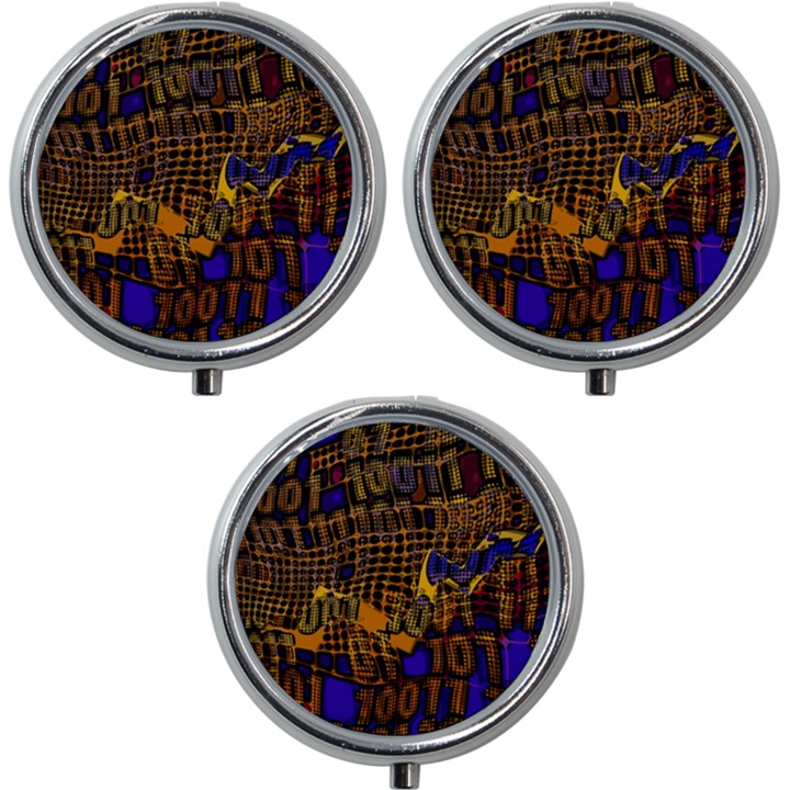 Binary Code Transformation Mini Round Pill Box (Pack of 3)