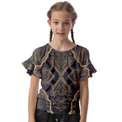 Brain Technology Data Digital Kids  Cut Out Flutter Sleeves