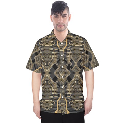 Brain Technology Data Digital Men s Hawaii Shirt by Wegoenart