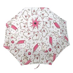 Cute-animals-seamless-pattern-kawaii-doodle-style Folding Umbrellas by Jancukart