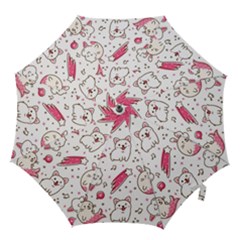 Cute-animals-seamless-pattern-kawaii-doodle-style Hook Handle Umbrellas (small) by Jancukart