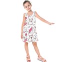 Cute-animals-seamless-pattern-kawaii-doodle-style Kids  Sleeveless Dress View1