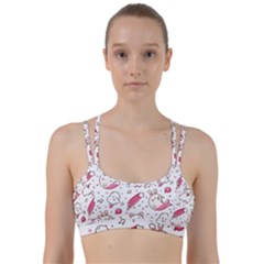 Cute-animals-seamless-pattern-kawaii-doodle-style Line Them Up Sports Bra