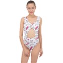 Cute-animals-seamless-pattern-kawaii-doodle-style Center Cut Out Swimsuit View1