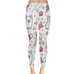 Cute-animals-seamless-pattern-kawaii-doodle-style Inside Out Leggings