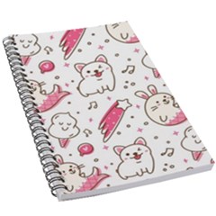 Cute-animals-seamless-pattern-kawaii-doodle-style 5 5  X 8 5  Notebook by Jancukart