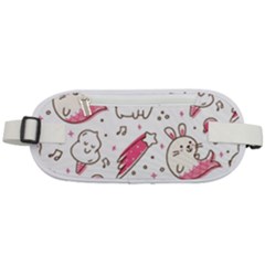 Cute-animals-seamless-pattern-kawaii-doodle-style Rounded Waist Pouch by Jancukart