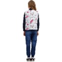 Cute-animals-seamless-pattern-kawaii-doodle-style Kid s Short Button Up Puffer Vest	 View4