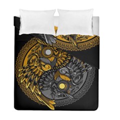 Yin-yang-owl-doodle-ornament-illustration Duvet Cover Double Side (full/ Double Size)