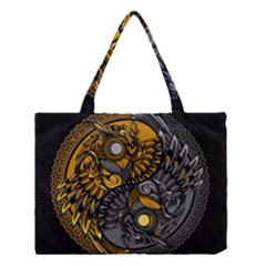 Yin-yang-owl-doodle-ornament-illustration Medium Tote Bag