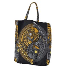 Yin-yang-owl-doodle-ornament-illustration Giant Grocery Tote