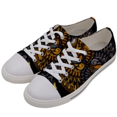 Yin-yang-owl-doodle-ornament-illustration Men s Low Top Canvas Sneakers by Jancukart