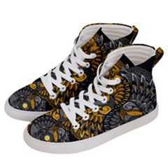 Yin-yang-owl-doodle-ornament-illustration Men s Hi-top Skate Sneakers