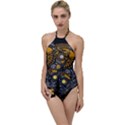 Yin-yang-owl-doodle-ornament-illustration Go with the Flow One Piece Swimsuit View1