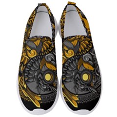 Yin-yang-owl-doodle-ornament-illustration Men s Slip On Sneakers by Jancukart