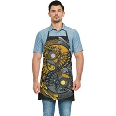 Yin-yang-owl-doodle-ornament-illustration Kitchen Apron