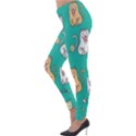 Seamless-pattern-cute-cat-cartoon-with-hand-drawn-style Lightweight Velour Leggings View3