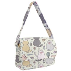 Funny Cartoon Cats Seamless Pattern Courier Bag