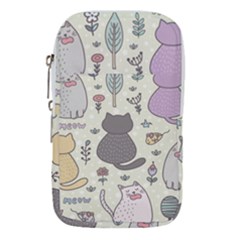 Funny Cartoon Cats Seamless Pattern Waist Pouch (large)