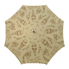 Ice-cream-vintage-pattern Golf Umbrellas by Jancukart