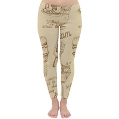 Ice-cream-vintage-pattern Classic Winter Leggings