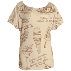 Ice-cream-vintage-pattern Women s Oversized Tee by Jancukart