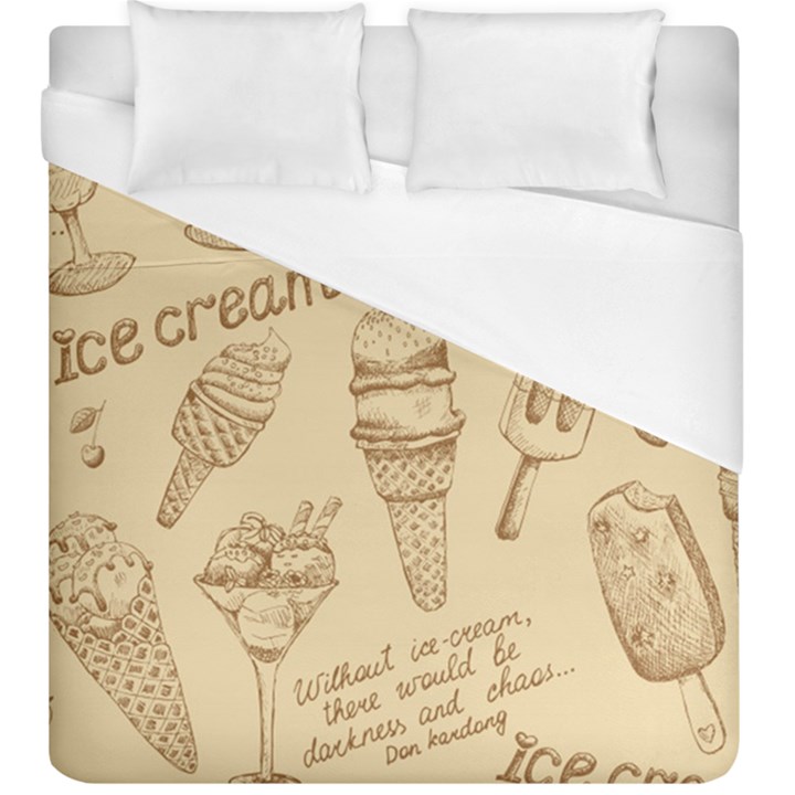 Ice-cream-vintage-pattern Duvet Cover (King Size)