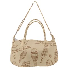 Ice-cream-vintage-pattern Removal Strap Handbag by Jancukart