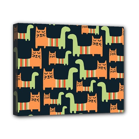 Seamless-pattern-with-cats Canvas 10  X 8  (stretched)