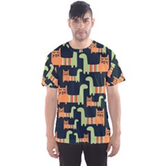 Seamless-pattern-with-cats Men s Sport Mesh Tee