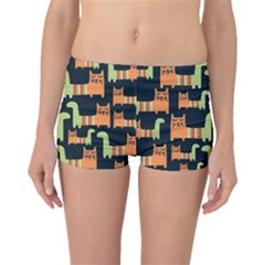 Seamless-pattern-with-cats Boyleg Bikini Bottoms