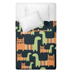 Seamless-pattern-with-cats Duvet Cover Double Side (single Size)