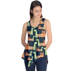 Seamless-pattern-with-cats Sleeveless Tunic