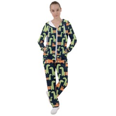 Seamless-pattern-with-cats Women s Tracksuit