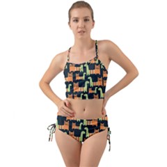 Seamless-pattern-with-cats Mini Tank Bikini Set by Jancukart