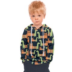 Seamless-pattern-with-cats Kids  Overhead Hoodie