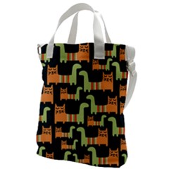 Seamless-pattern-with-cats Canvas Messenger Bag