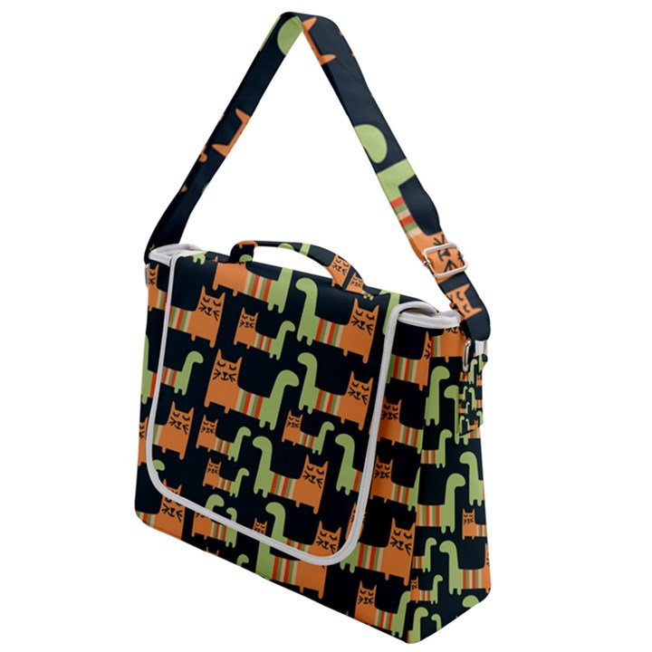 Seamless-pattern-with-cats Box Up Messenger Bag