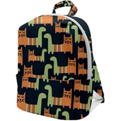 Seamless-pattern-with-cats Zip Up Backpack