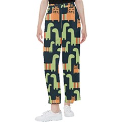 Seamless-pattern-with-cats Women s Pants  by Jancukart