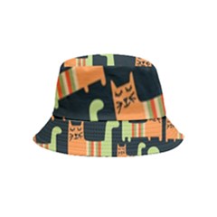 Seamless-pattern-with-cats Inside Out Bucket Hat (kids)