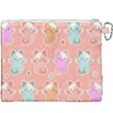 Cute-kawaii-kittens-seamless-pattern Canvas Cosmetic Bag (XXXL) View2