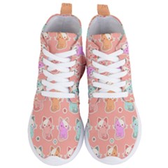 Cute-kawaii-kittens-seamless-pattern Women s Lightweight High Top Sneakers