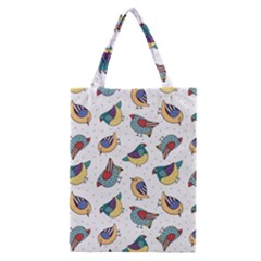 Seamless-pattern-with-hand-drawn-bird-black Classic Tote Bag